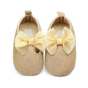 BABY GIRL COTTON FABRIC PREWALKER PARTYWEAR SHOES